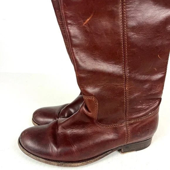 Frye Melissa Button Cognac Boots - Size 6 - Picture 6 of 11